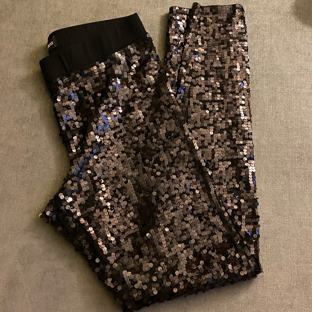 Express - black sequin legging